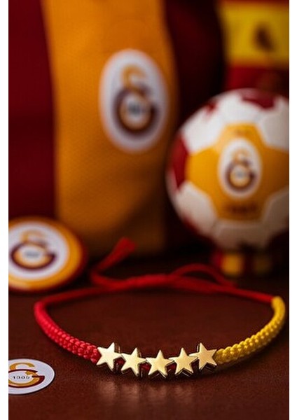 5 Yıldızlı Hematit Galatasaray Sarı & Kırmızı Taraftar Bilekliği – (El Yapımı Ayarlanabilir Makrome) indirimleri