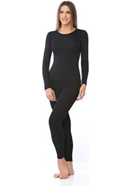 Bayan Siyah Termal Takım Alt Üst