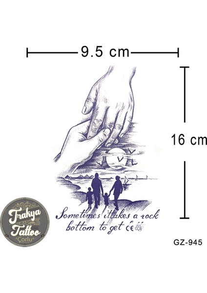 Yarı Kalıcı Dövme Uzanan Eller Aile Geçici Dövme GZ-945 fiyatları