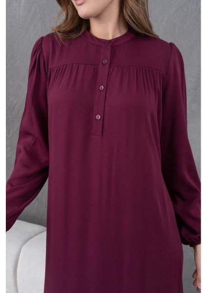 Kadın Tesettüre Uygun Uzun Kol Beli Bağcıklı Maxi Boy Rahat Büyük Beden Şık Pamuk Elbise fiyatları