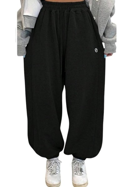 Siyah Unisex Oversize Jogger Eşofman Altı