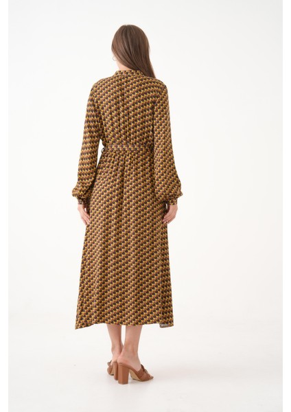 Kadın Bisiklet Yaka Tesettüre Uygun %100 Viscose Maxi Boy Uzun Kol Büyük Beden Curve Yazlık Elbise fırsatları