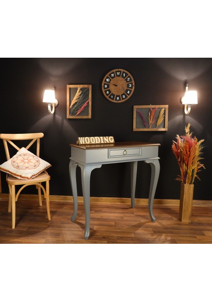 Wooding 90 cm Çekmeceli Masif Gri Ceviz Dresuar fırsatları