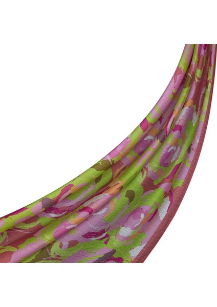 Ipekevi Duygusal Çiçekler Tensel Desenli Şal 02892-GÜL Pembe