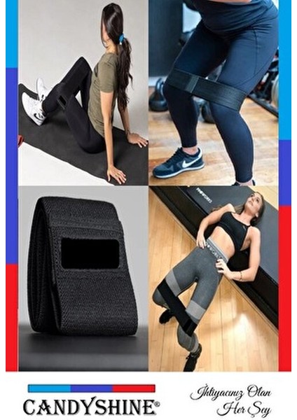 Decossa Loop Band Direnç Lastiği Egzersiz Bandı Yüksek Direnç Siyah 24KG-30KG