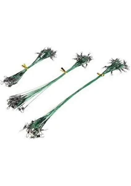 Olta Çelik Halatı Turna Avı Fırdöndü Klipsli Balık Avı Çelik Tel 10 Adet