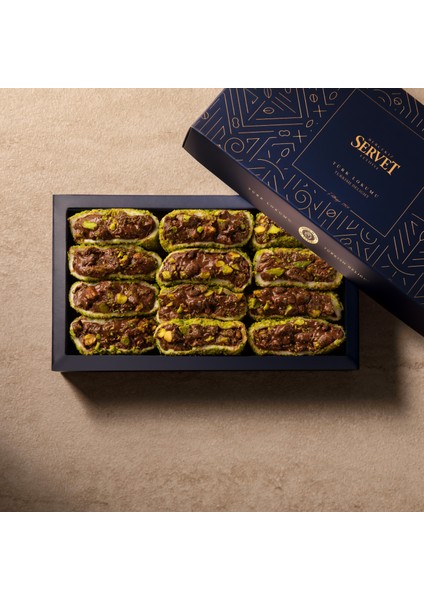 Servet Çikolatalı Antep Fıstıklı Sarma Lokum 500 gr