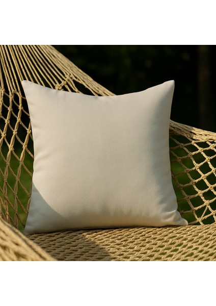 Cream Harmony Krem Dekoratif Kırlent Kılıfı 45X45 cm %100 Keten Kare Fermuarlı Yastık Kılıfı fiyatları