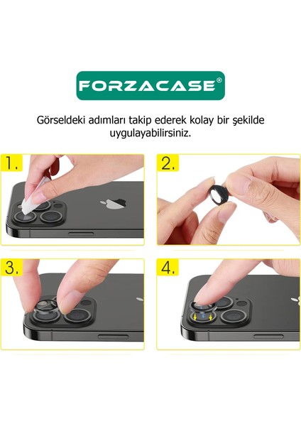 iPhone 17 Pro Max ile Uyumlu Kamera Camı Lens Koruyucu Halka Seti - FC381 indirimleri