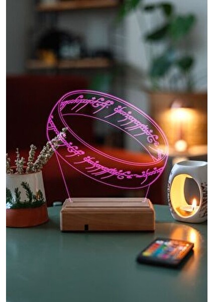 Yüzüklerin Efendisi 16 Renk Gece Lambası