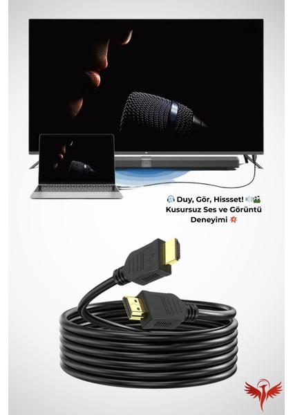 3 Metre HDMI Kablo 1080P Full Hd | Hdmı 1.4 Ses ve Görüntü Kablosu 3mt