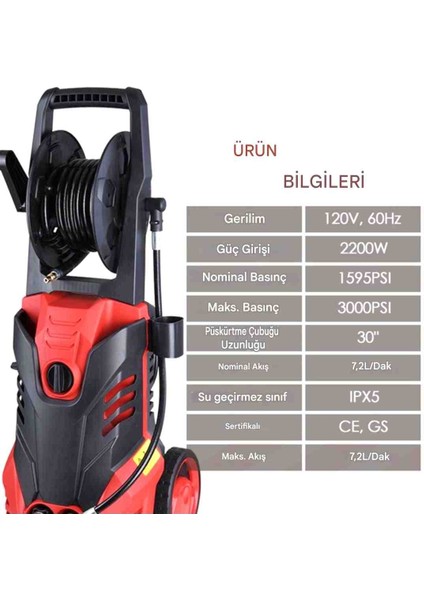 185 Bar Musluk ve Kovadan Çekme Yüksek Basınçlı Bahçe Oto Yıkama Makinesi Su Tabancası Bahçe Araba Klima Temizleme modelleri