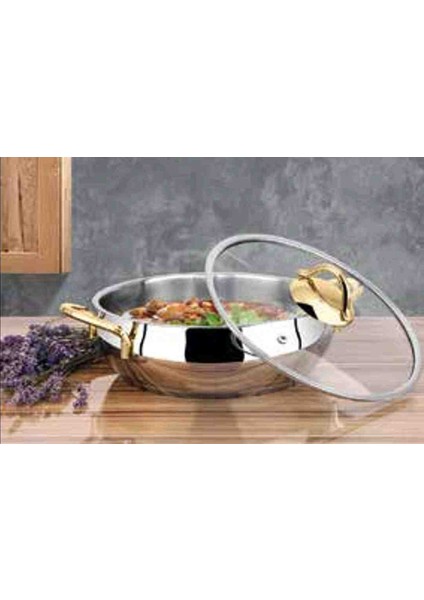 Zeycan Altinsap 24CM Basik Tencere Cam Kapakli