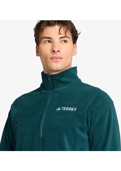 Multi Essentials 1-2 Zip Fleece Erkek Yeşil Yürüyüş Polar.- indirimleri