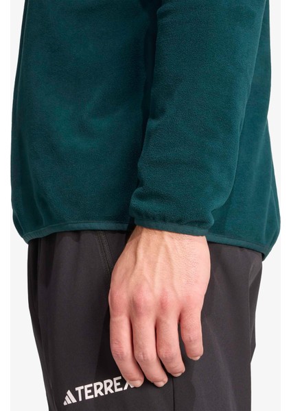 Multi Essentials 1-2 Zip Fleece Erkek Yeşil Yürüyüş Polar.-