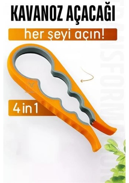 Kavanoz Şişe Açacağı 4 Tip Açacak 4 in 1