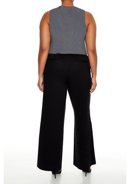 Plus Size Kemer Detaylı Pantolon