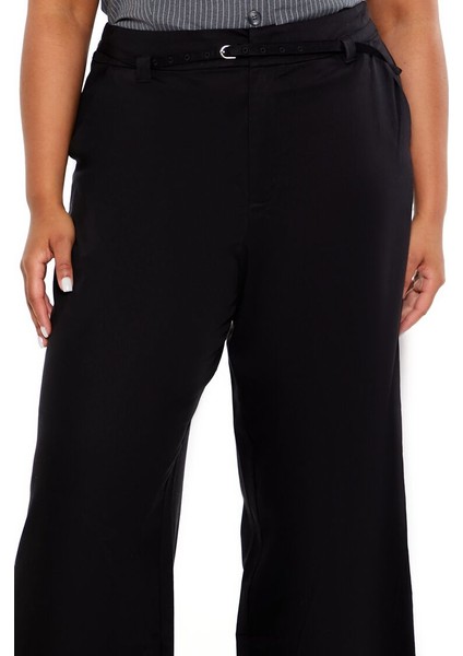 Plus Size Kemer Detaylı Pantolon modelleri