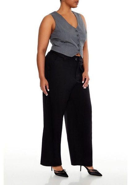 Plus Size Kemer Detaylı Pantolon indirimleri