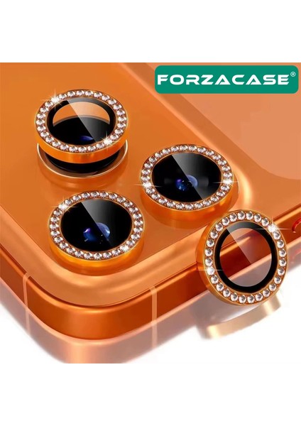 iPhone 17 ile Uyumlu Elmas Taşlı Kamera Camı Lens Koruyucu Halka Seti - FC1126 modelleri
