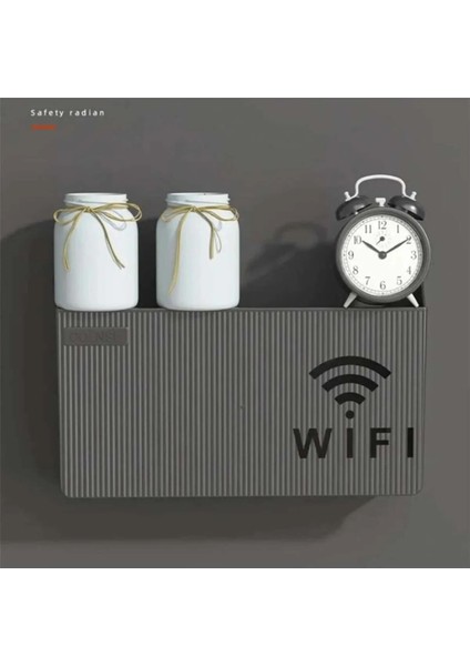 Beyaz Wifi Kutusu Duvar Asılabilir Sigorta ve Modem Saklama Kutusu 25X15X6 cm