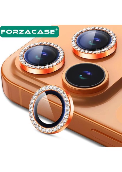 iPhone 17 Pro ile Uyumlu Elmas Taşlı Kamera Camı Lens Koruyucu Halka Seti - FC1126 fiyatları