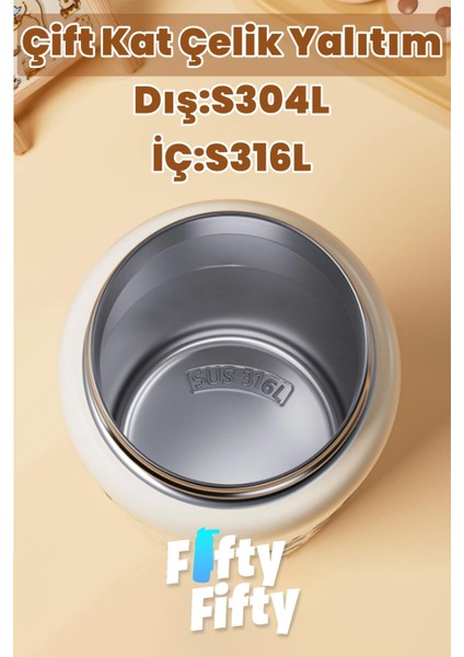 Dıller 600 ml Tek Kapak Çift Kullanım Pipetli/pipetsiz Taşıma El Askılı Vacum Cup/çelik Termos -FFD9361-600 fırsatları