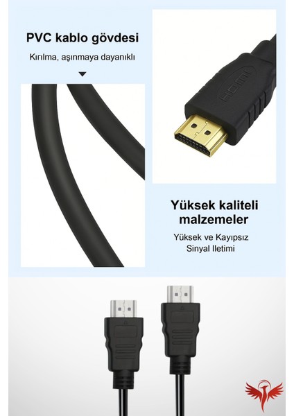 1.5 Metre HDMI Kablo 1080P Full Hd | Hdmı 1.4 Ses ve Görüntü Kablosu 1.5mt