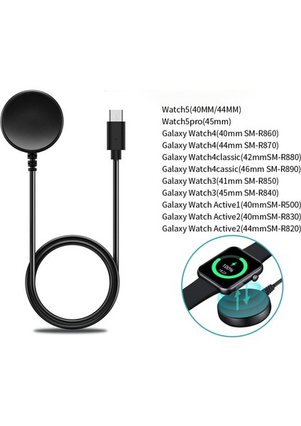 Samsung Galaxy Watch Ultra/7/6 Classic/5/5 Pro/4/4 Classic/3/fe/active 2 Uyumlu Type-C Şarj Kablosu