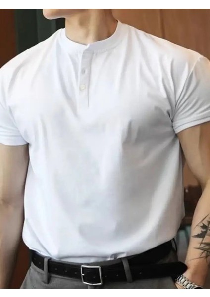 Erkek Kısa Kollu Hakim Yaka Önü Düğmeli Viskon Bluz fiyatları