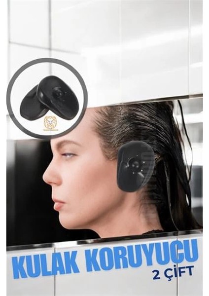 Kulak Koruyucu Saç Boyası Şampuan Kesim İçin 2 TAKIM fiyatları