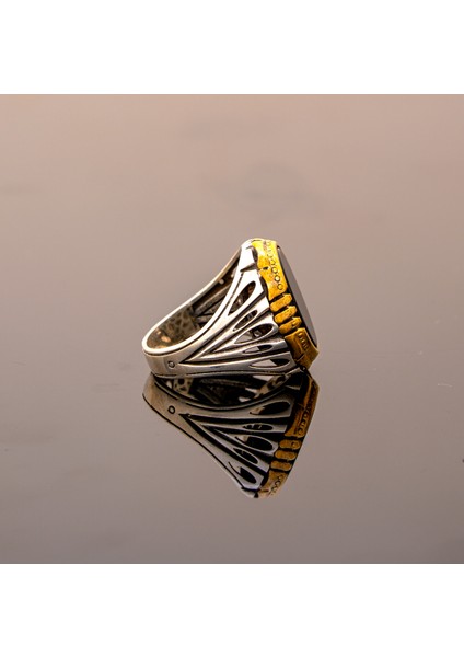 Osmanlı Stil Siyah Oniks Taşlı 925 Ayar Gümüş Erkek Yüzük – Parmağa Göre Ayarlanır 15.14 Gr” fiyatları