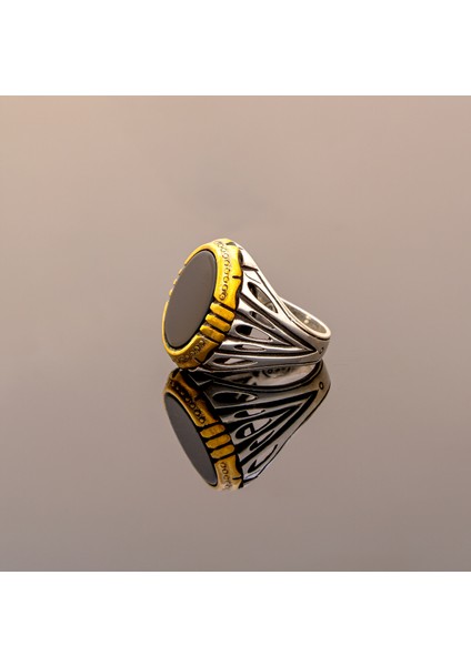 Osmanlı Stil Siyah Oniks Taşlı 925 Ayar Gümüş Erkek Yüzük – Parmağa Göre Ayarlanır 15.14 Gr” modelleri