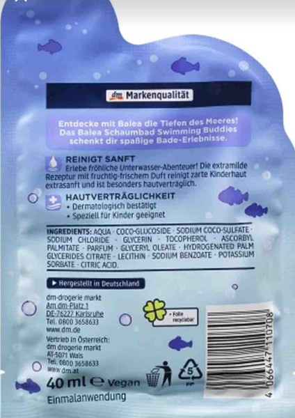 Alman Kalitesi Çocuklar Için Naturel Banyo Köpüğü 40 ml modelleri