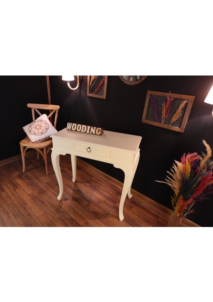 Wooding 90 cm Çekmeceli Masif Krem Dresuar modelleri