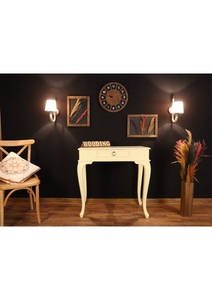 Wooding 90 cm Çekmeceli Masif Krem Dresuar fırsatları