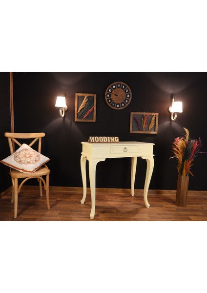 Wooding 90 cm Çekmeceli Masif Krem Dresuar indirimleri