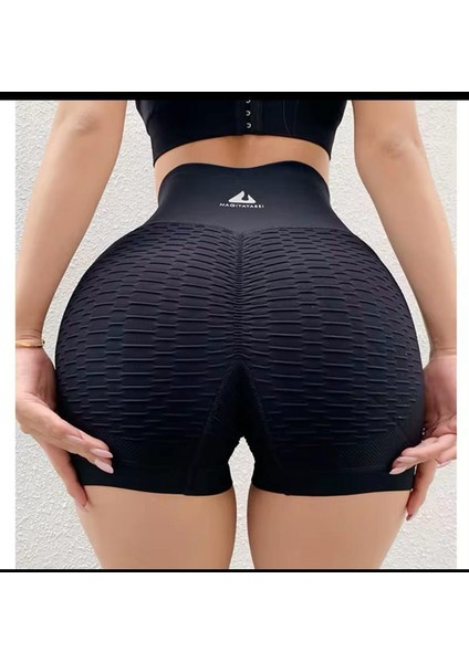 Spor Giyim Fitness Yoga Şortu Yüksek Bel Toparlayıcı Dikişsiz Elastik Anti-Selülit Jogger Tayt fiyatları