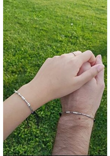 Mors Alfabesi Bileklik 925 Ayar Gümüş 2 Adet