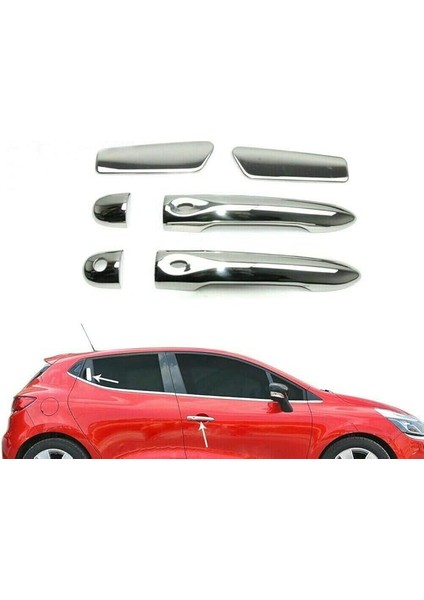 Renault Clio 4 Hb Krom Kapı Kolu 4 Kapı 2012-2019 Sensörlü A+ Kalite
