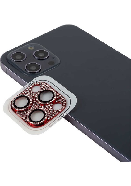 iPhone 12 Pro Uyumlu Tygo Cl-08 Kamera Lens Koruyucu-Kırmızı
