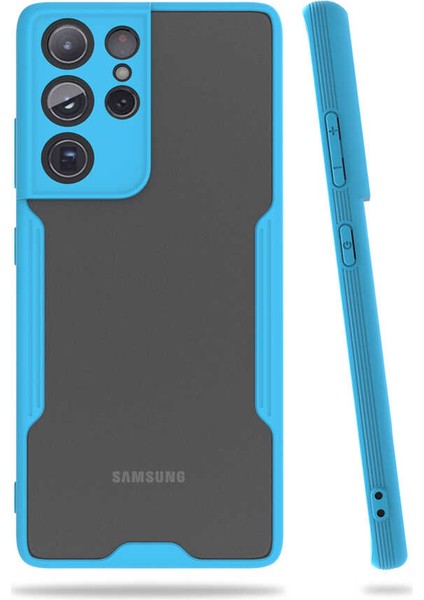 Galaxy S21 Ultra Kılıf Tygo Parfe Kapak-Mavi