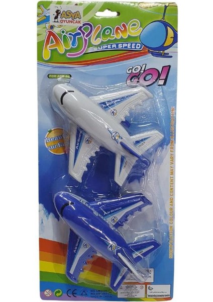 Yolcu Uçak 2'li Set 14 cm - DM8895-4 (Lisinya)