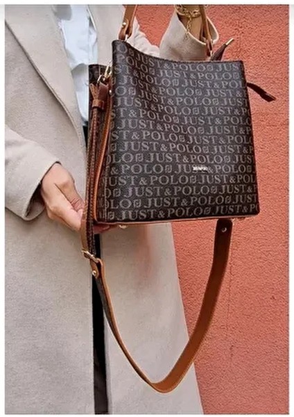 Kadın Kahve-Taba Kısa ve Uzun Ayarlanabilir Omuz Çantası