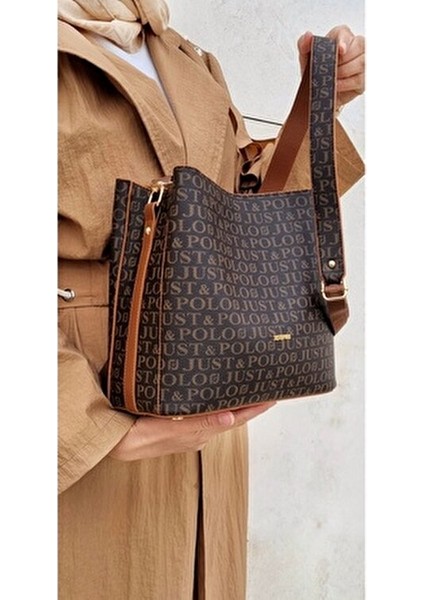 Kadın Kahve-Taba Kısa ve Uzun Ayarlanabilir Omuz Çantası modelleri