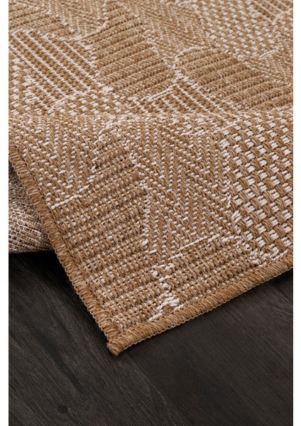 Jüt Tabanlı Hasır Dokuma Örme Bohem Halı Kilim