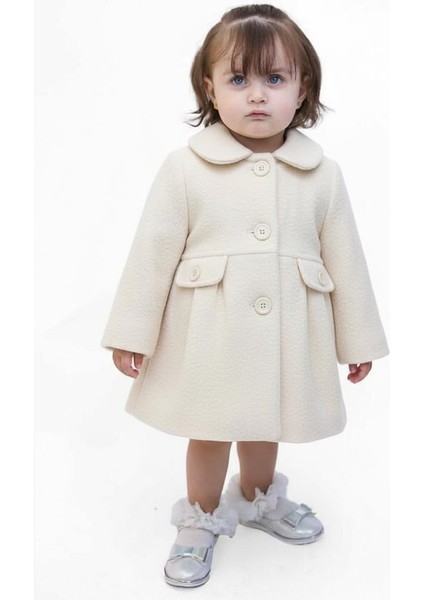 Kız Çocuk Kaban 1-5 Yaş 1055 Ekru