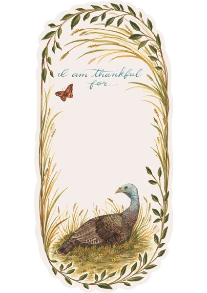 Thankful Turkey Table Card Pack Of 12