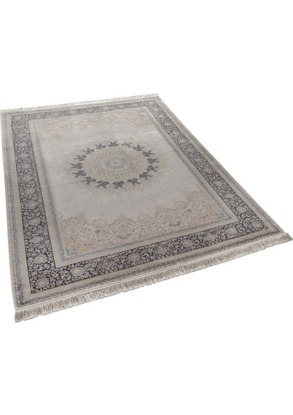 Vendome Palace 5471 Lacivert Krem - Viskon Bambu Halı | Dokuma Salon Halısı modelleri