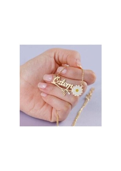 925 Ayar Gümüş Isimli Papatya Kolye